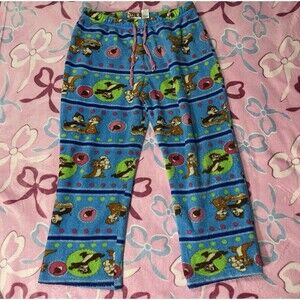 Disney Chip n Dale Fleece Sleep Pajama Lounge Holiday Pants Women’s Size Large